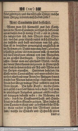 Rent-Cammern übel bestellet