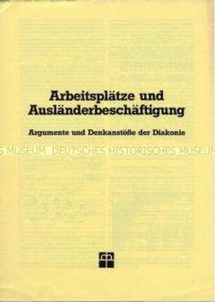 Sonderdruck der EKD zur Beschäftigung von Ausländern in der Bundesrepublik - Sachkonvolut