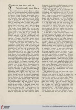 17: Ferdinand von Saar und die Gesamtausgabe seiner Werke