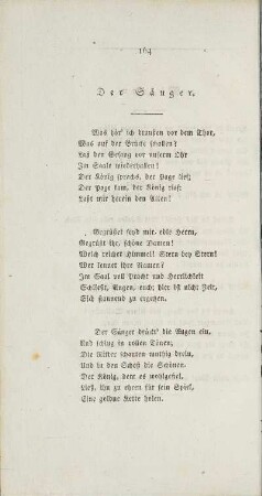 Der Sänger.