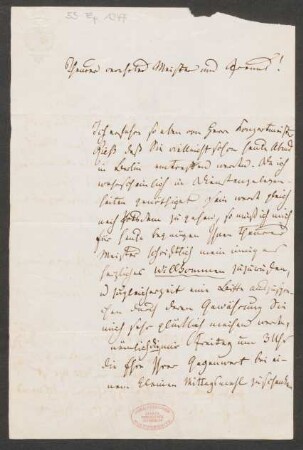 Brief an Louis Spohr : o.D.
