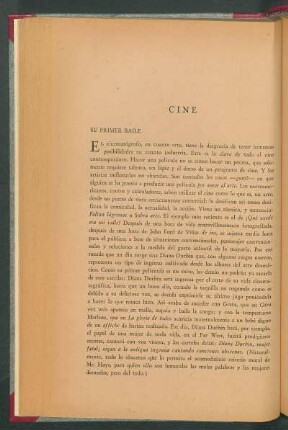 Cine : Su primer baile
