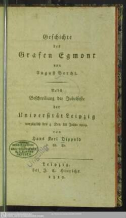 Geschichte des Grafen Egmont