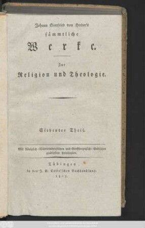 [Abt. 1], Theil 7: Salomo's Lieder der Liebe : Johannes Offenbarung