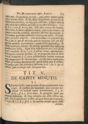 Tit. V. De Capite Minutis