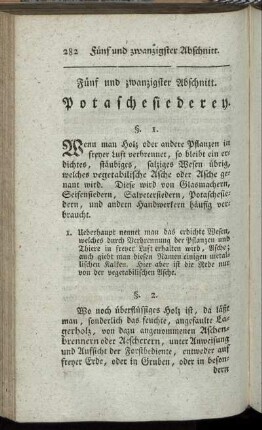Fünf und zwanzigster Abschnitt. Potaschesiederey.
