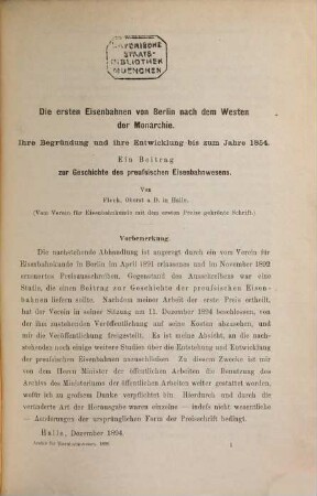 Archiv für Eisenbahnwesen. 18, 18. 1895