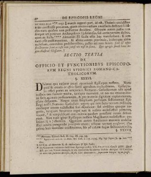Sectio tertia de officio et functionibus[...]
