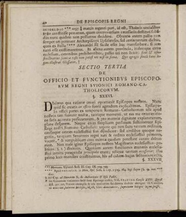 Sectio tertia de officio et functionibus[...]