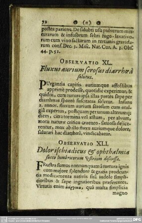 Observatio XLI. Dolor ischiadicus & ophtalmia succo lumbricorum [terre]strium discussa