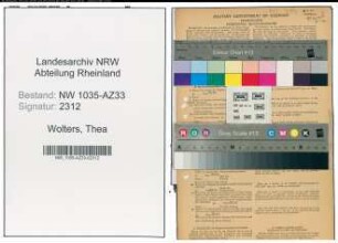 Entnazifizierung Thea Wolters , geb. 27.10.1912 (Verkaeuferin)
