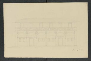 Pistoia, Fassade des Ospedale del Ceppo [Carl Luckow, zeichnerischer Nachlass]
