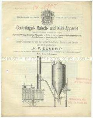 Centifugal-Maisch- und Kühl-Apparat