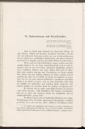 VI. Naturalismus und Secessionisten.