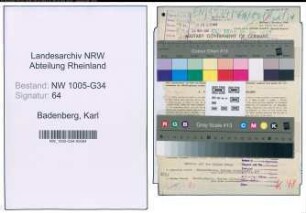Entnazifizierung Karl Badenberg , geb. 27.06.1900 (Apotheker)