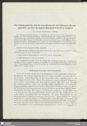 Die stratigraphische, fazielle und tektonische Ausbildung des Hauptanhydrits auf dem Berlepsch-Maybach-Schacht in Staßfurt