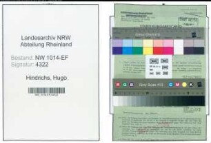 Entnazifizierung Hugo Hindrichs , geb. ()