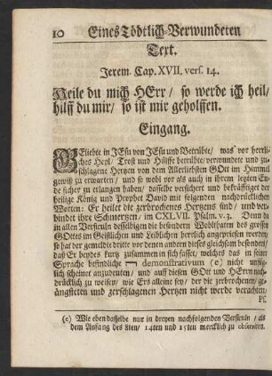 Text. Jerem. Cap. XVII. vers. 14.