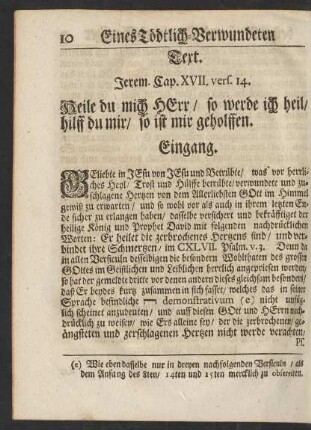 Text. Jerem. Cap. XVII. vers. 14.