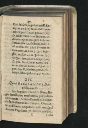XIV. Quid Osculamini Davidicum?