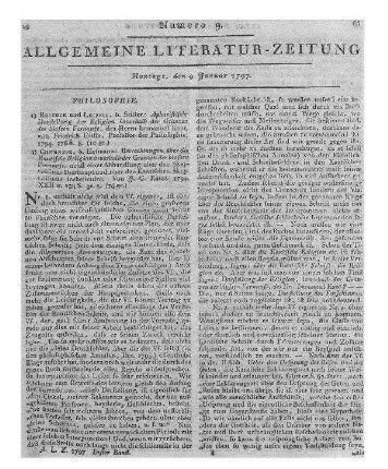 Grillo, F.: Aphoristische Darstellung der Religion, innerhalb der Gränzen der bloßen Vernunft, des Herrn Immanuel Kant. Rostock, Leipzig: Stiller 1794
