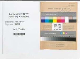 Entnazifizierung Thekla Kroll , geb. 21.07.1905 (Lehrerin)