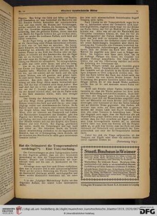 16: Hat die Oelmalerei die Temperamalerei verdrängt?, [1] : eine Untersuchung