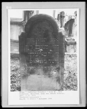 Grabstein von Menachem, Sohn des Jehuda Scheuer (gestorben 1870.12.03)