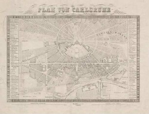 Plan von Carlsruhe