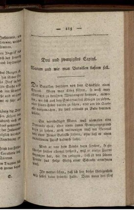 Drei und zwanzigstes Capitel. Warum und wie man Bataillen liefern soll
