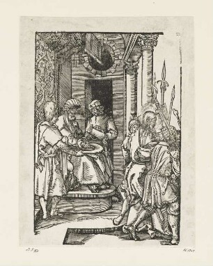 Pilati Handwaschung, Blatt 13 der Folge "Kleine Passion"