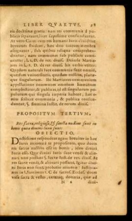 Propositum Tertium.