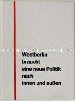 Broschüre mit dem Wortlaut der Rede von Gerhard Danelius auf einer Kundgebung in Berlin (West) am 3. Oktober 1967