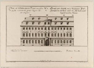 Vordere Fassade eines Postamtsgebäudes