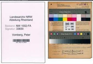 Entnazifizierung Peter Vomberg, geb. 22.01.1899 (Haendler)