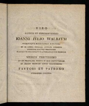 3-4, Dedicatio; Specimen Hoc Inaugurale ...
