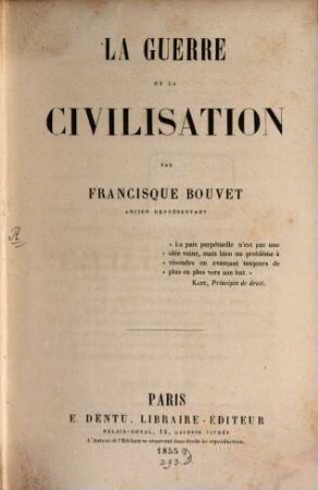 La guerre et la civilisation