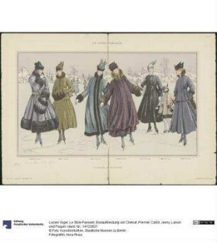 Le Style Parisien: Eislaufkleidung von Chéruit, Premet, Callot, Jenny, Lanvin und Paquin