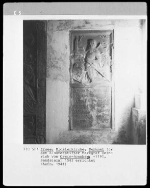 Denkmal für den Klosterstifter Markgraf Heinrich von Ursin-Ronsberg (gestorben 1191)
