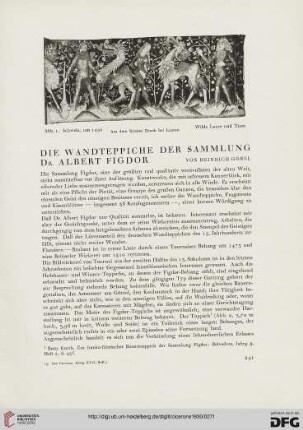 22: Die Wandteppiche der Sammlung Dr. Albert Figdor