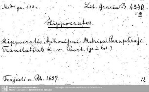 Literatura Graeca B 4240