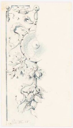 Florale Ornamente: Perspektivische Ansicht, Schnitt