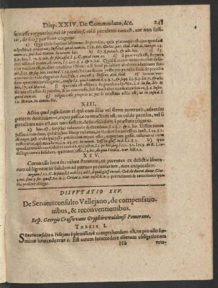 Disputatio XXV. De Senatusconsulto Velleiano, de ...
