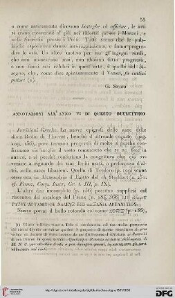 7: Annotazioni all'anno VI di questo bullettino