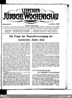 Leipziger jüdische Wochenschau