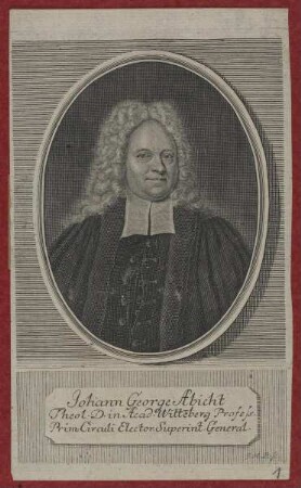 Bildnis des Johann George Abicht