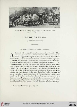 5. Pér. 5.1922: Les salons de 1922, 2, La Société des Artistes francais