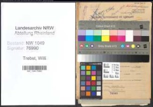 Entnazifizierung Willi Trebst , geb. 08.02.1908 (Gaertner)