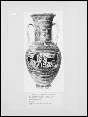 geometrische Amphora — Wagenrennen