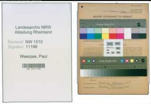 Entnazifizierung Paul Weerpas , geb. 07.06.1886 (Vertreter)